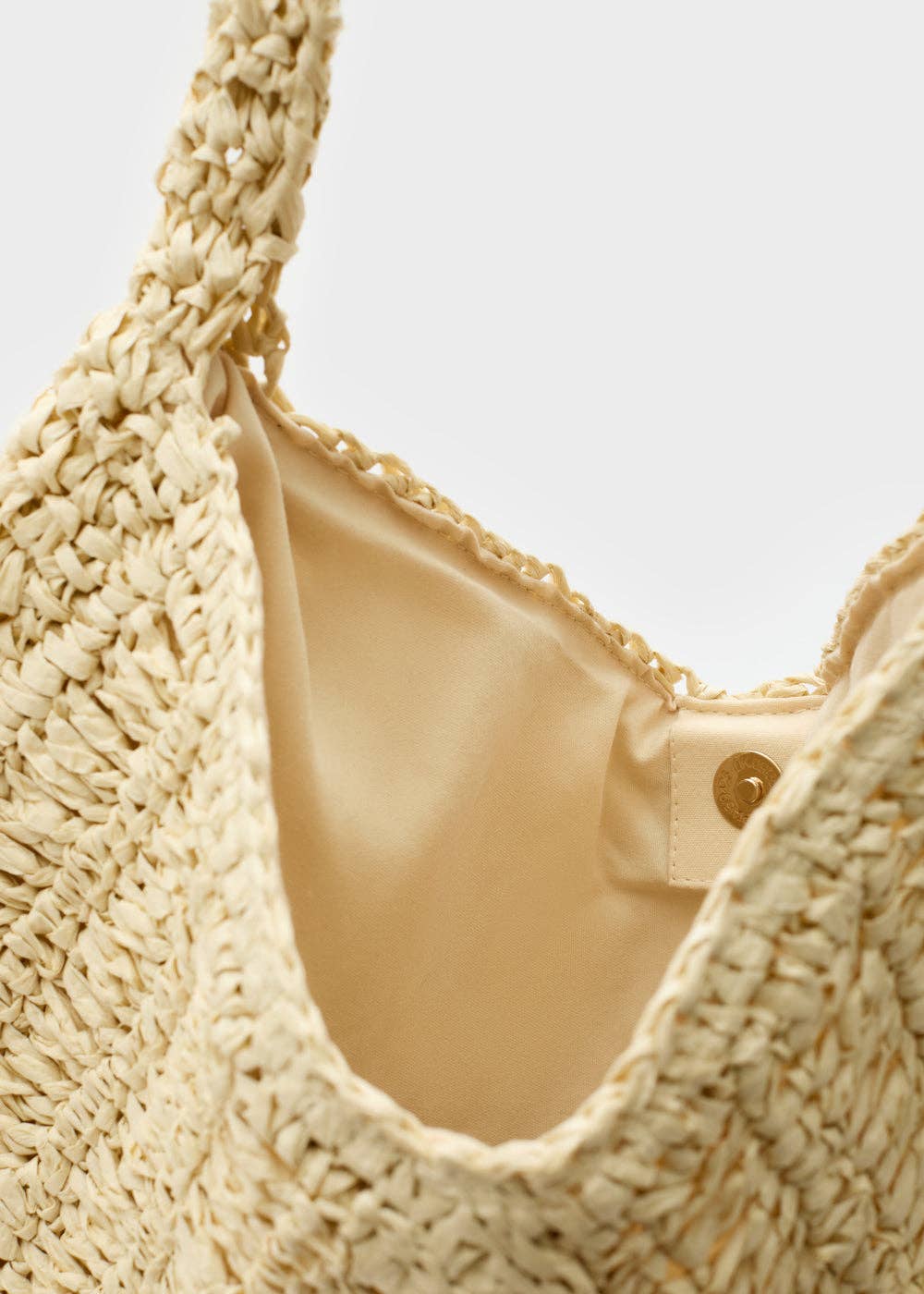 NALI' - Olga skuldertaske i raffia | Beige