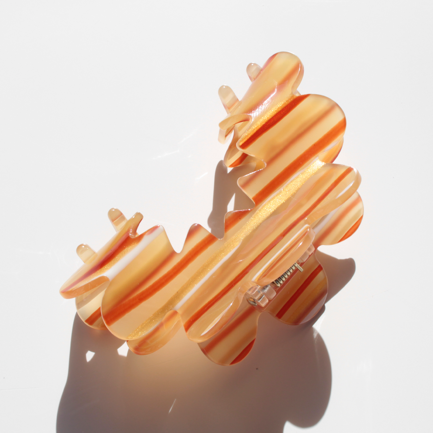 Hårstyling DK - Emi Hårklemme | Orange Stripes (ny variant)