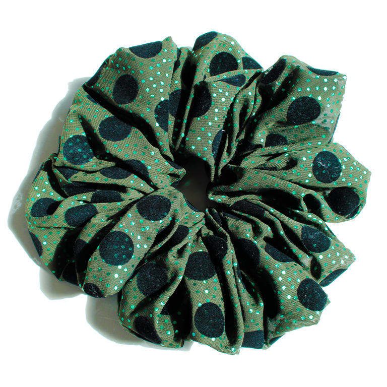 Hårstyling DK - Håndlavet Kæmpe Scrunchie | Støvet Grøn
