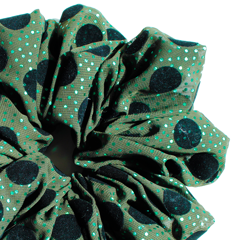 Hårstyling DK - Håndlavet Kæmpe Scrunchie | Støvet Grøn