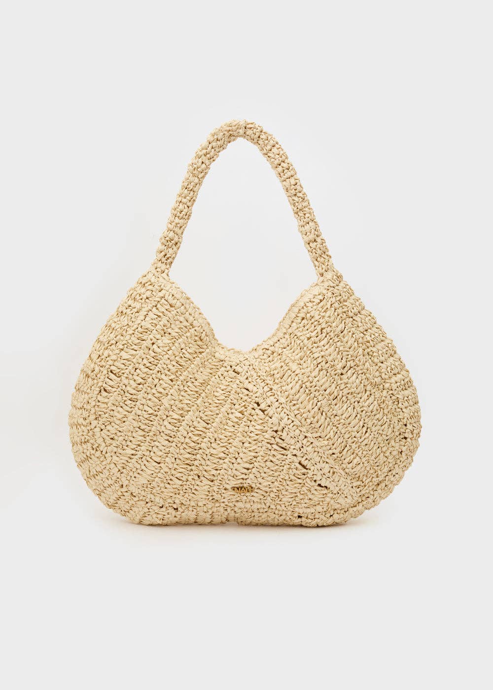 NALI' - Olga skuldertaske i raffia | Beige
