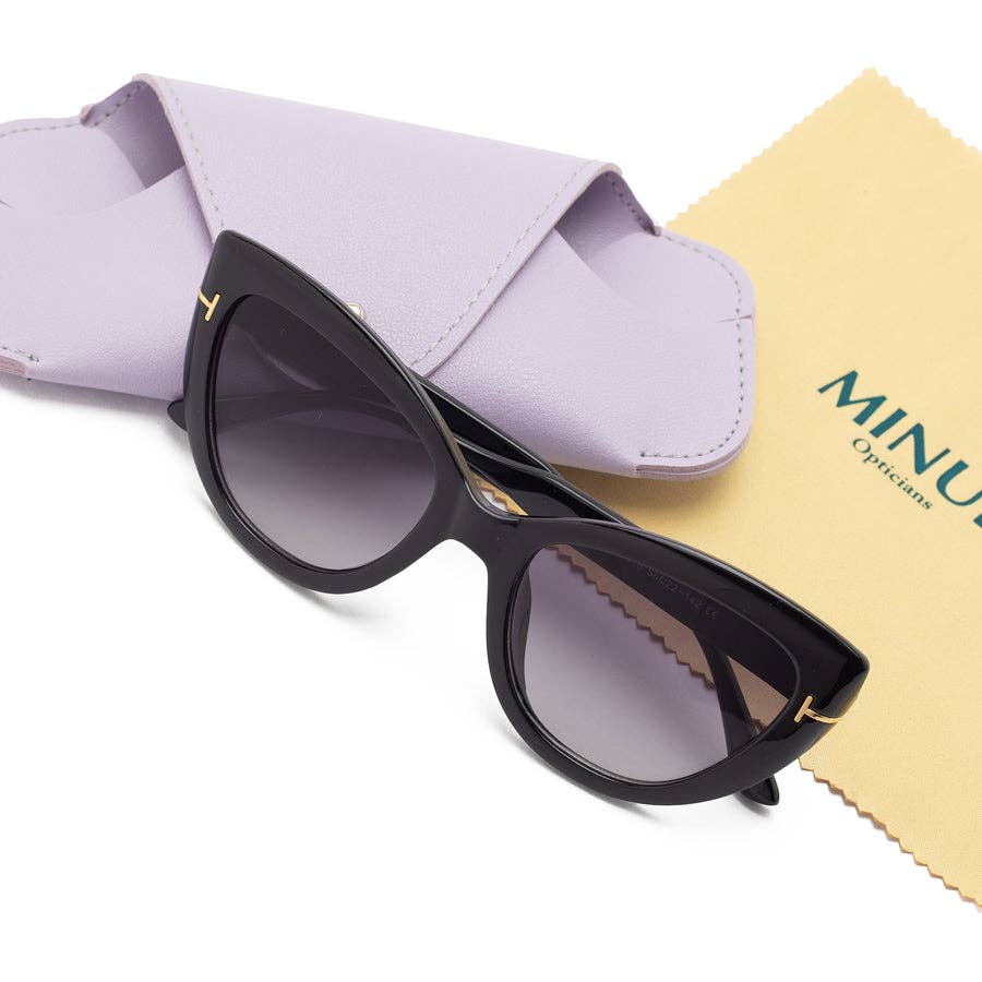 Minue Opticians - Aretha Solbriller | Sort