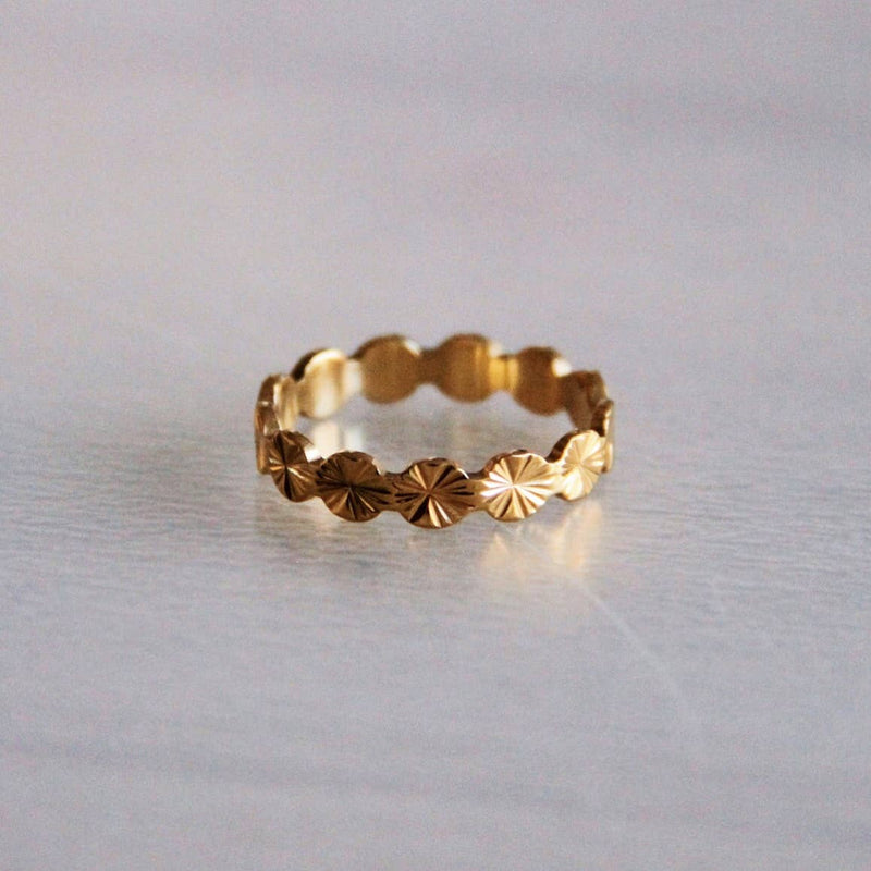 Ring med margueritter | Guld