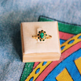 Vintage ring | Grøn/Guld