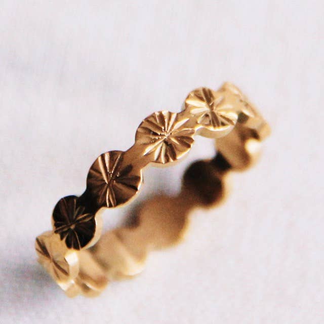 Ring med margueritter | Guld