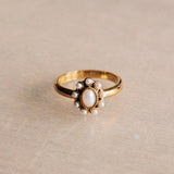 Vintage ring | Hvid/Guld