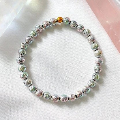 Divine Dulcet - Anti-Stress - Elastisk Armbånd med Naturlige Vulkansten