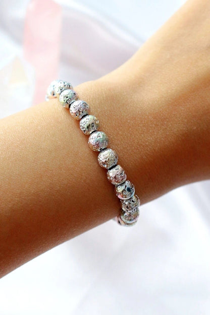 Divine Dulcet - Anti-Stress - Elastisk Armbånd med Naturlige Vulkansten