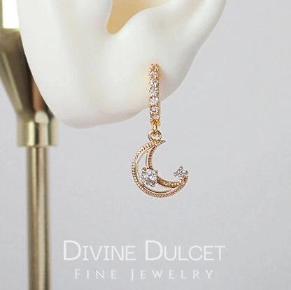 Divine Dulcet - Halvmåne Øreringe | Guld