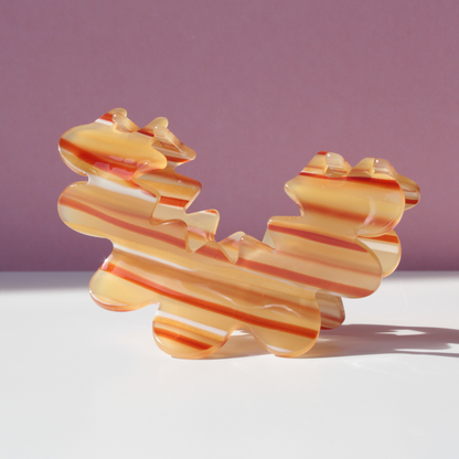 Hårstyling DK - Emi Hårklemme | Orange Stripes (ny variant)