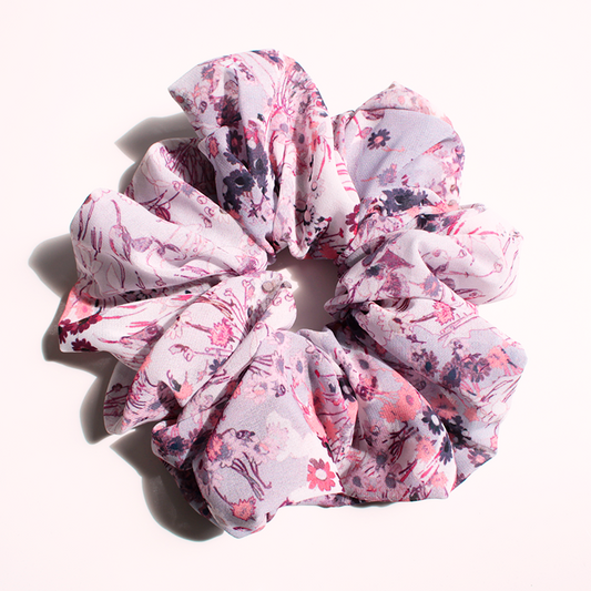 Hårstyling DK - Håndlavet Kæmpe Scrunchie | Lemonade Pink